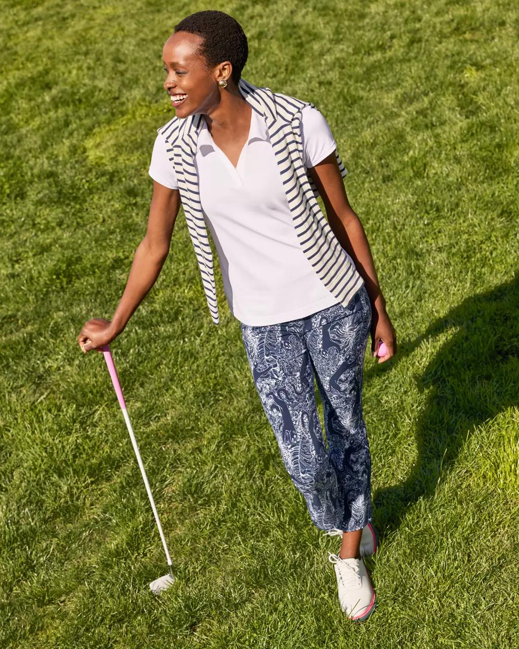 UPF 50+ Luxletic 28" Corso Kick Flare Pant - Low Tide Navy
