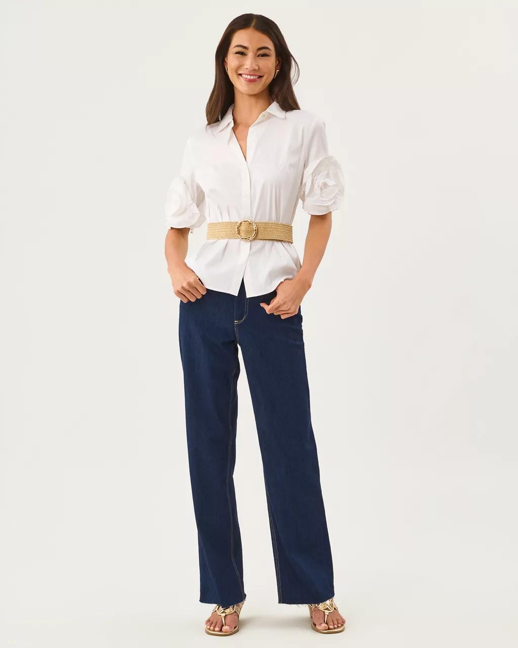 The Flower Lilly Shirt - Resort White