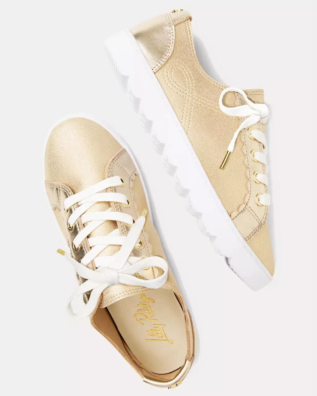The Lilly Sneaker - Gold Metallic