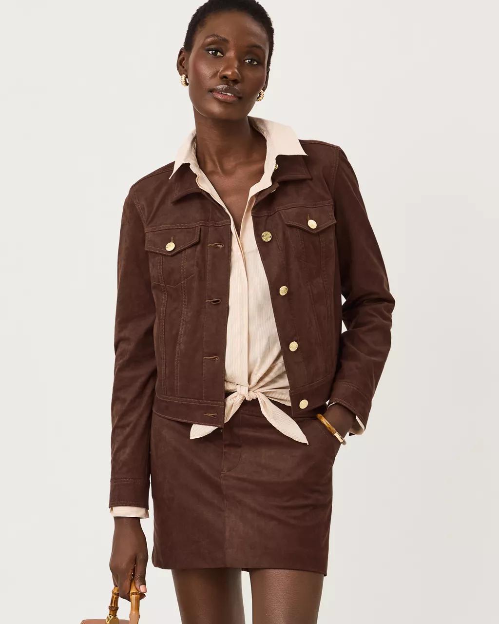 Seaspray Knit Microsuede Jacket - Coco Beach