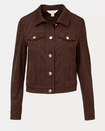 Seaspray Knit Microsuede Jacket - Coco Beach