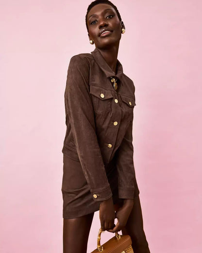 Seaspray Knit Microsuede Jacket - Coco Beach