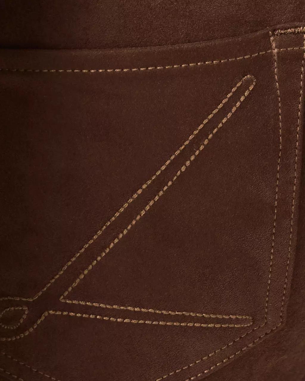 28" Annet Crop Flare Knit Microsuede Pant - Coco Beach