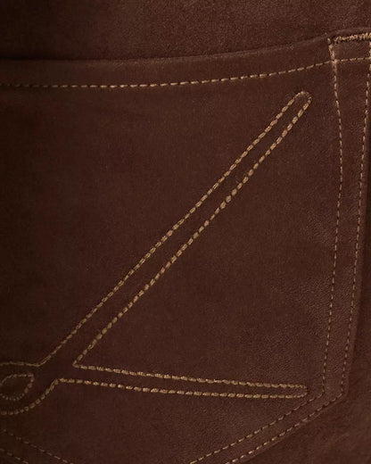 28" Annet Crop Flare Knit Microsuede Pant - Coco Beach