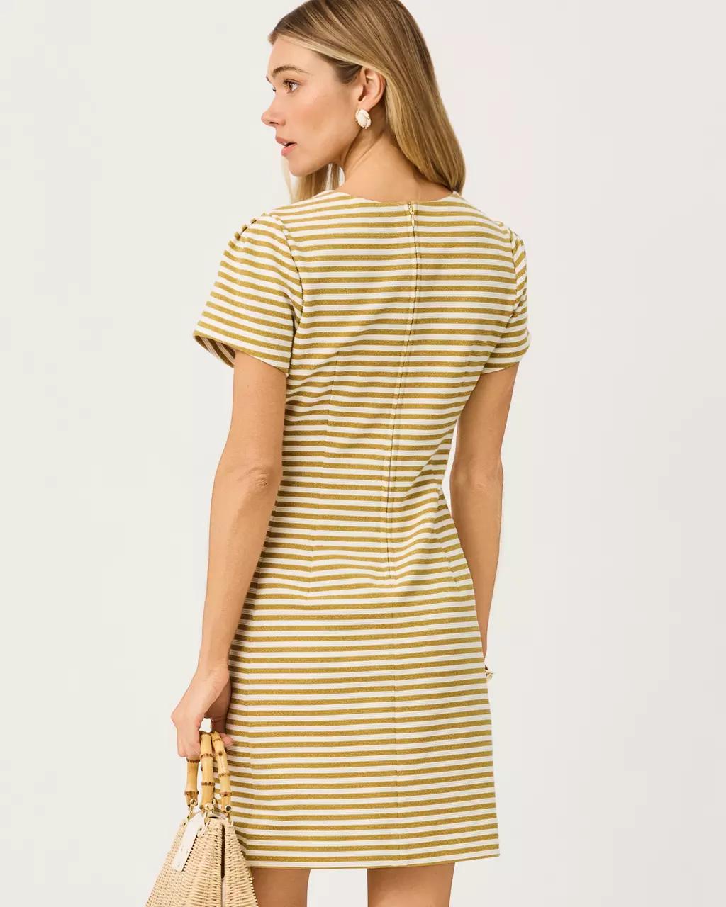 Fallon Dress - Gold Metallic