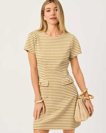Fallon Dress - Gold Metallic