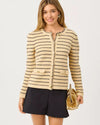Heathered Wicker Tan Beachy Stripe
