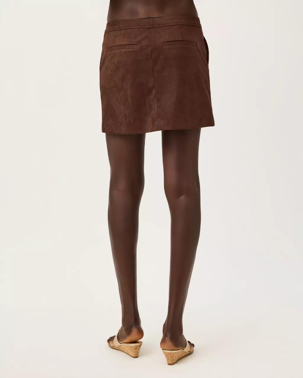 Colette Knit Microsuede Mini Skort - Coco Beach