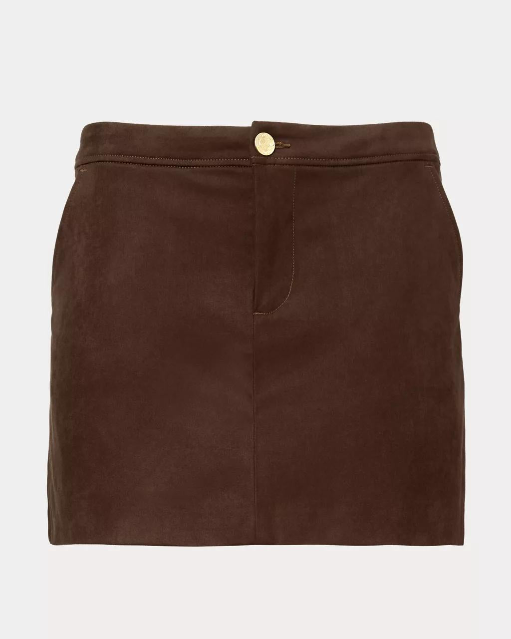 Colette Knit Microsuede Mini Skort - Coco Beach