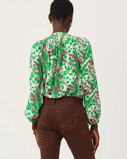 Elsa Silk Top - Vanilla Spice