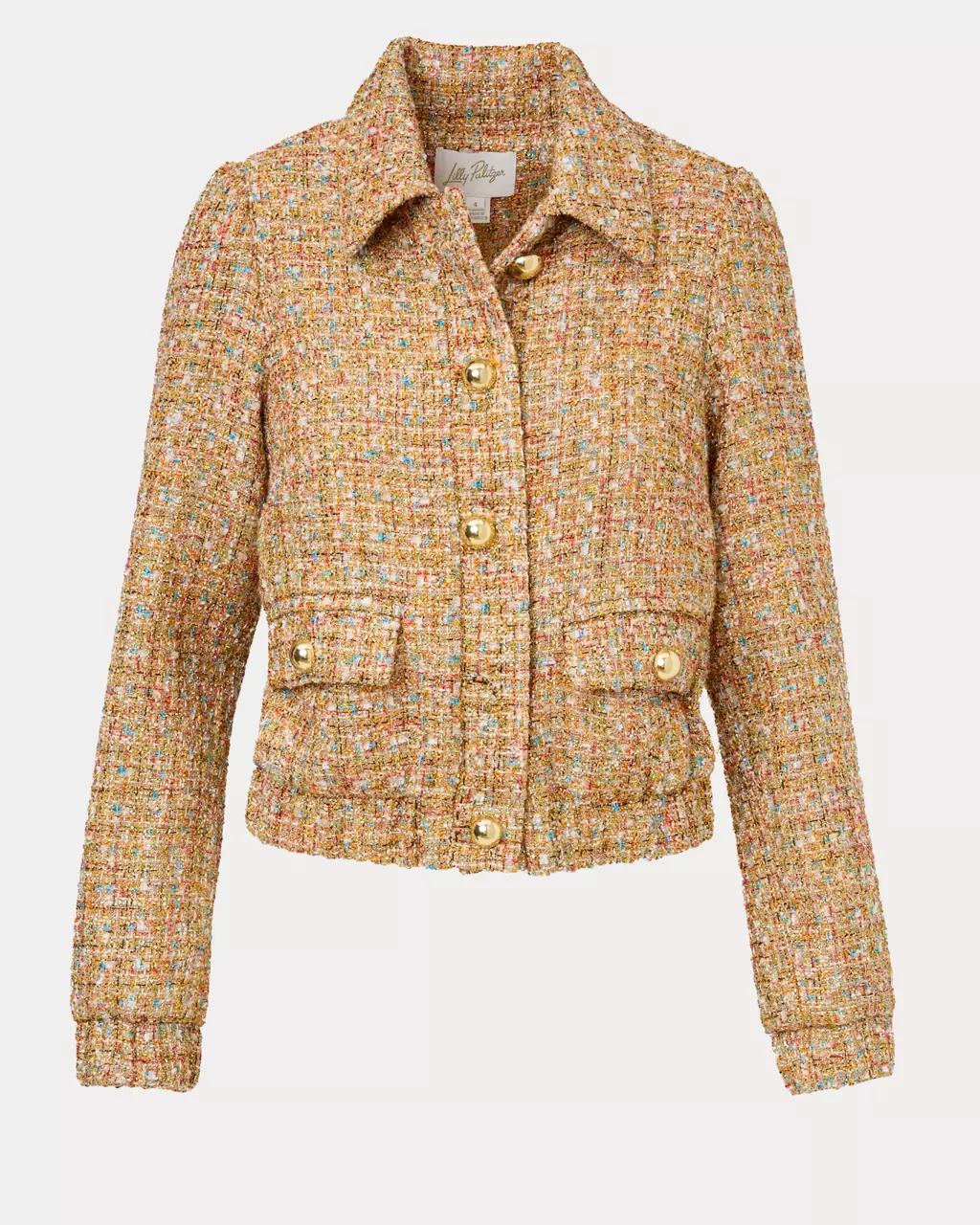 Gwynnie Boucle Jacket - Iced Latte