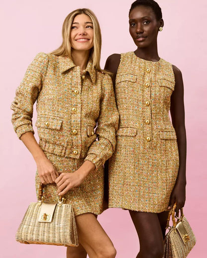 Gwynnie Boucle Jacket - Iced Latte