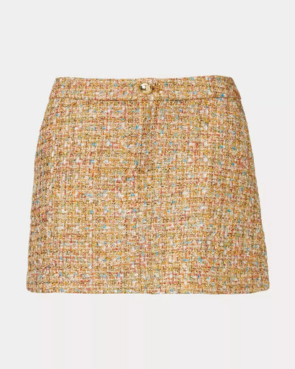 Colette Boucle Mini Skort - Iced Latte