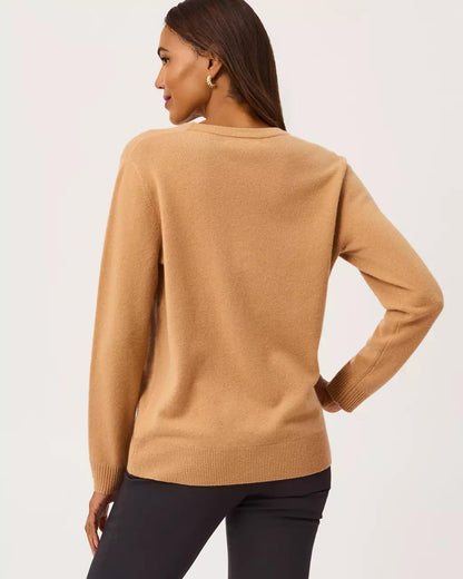 Tippery Longer Length Cashmere Cardigan - Heathered Iced Latte