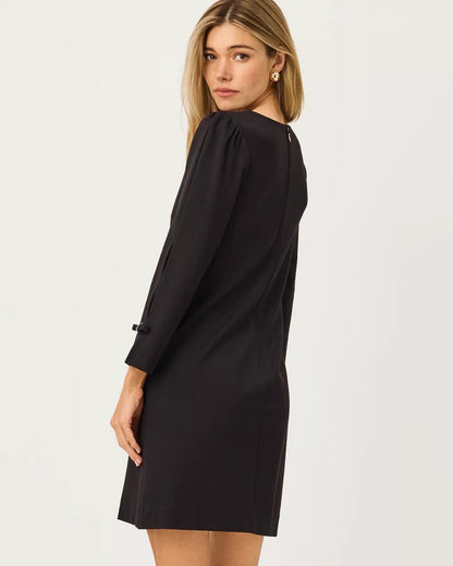 Leyland 3/4 Sleeve Shift Dress - Noir