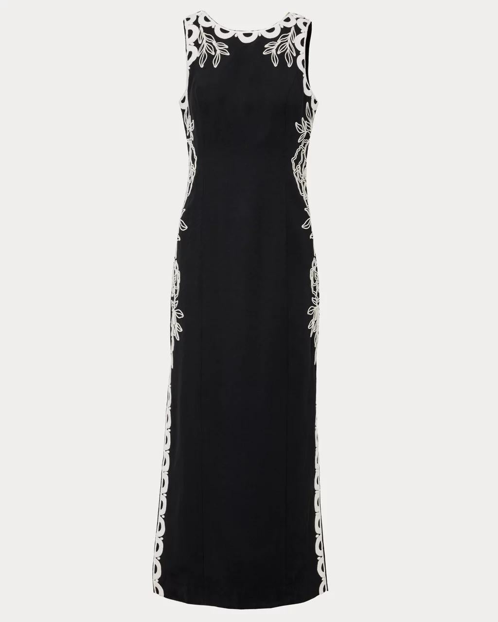 Messina Maxi Shift Dress - Noir