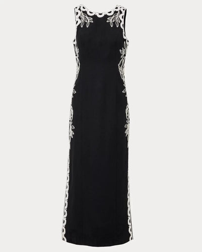 Messina Maxi Shift Dress - Noir