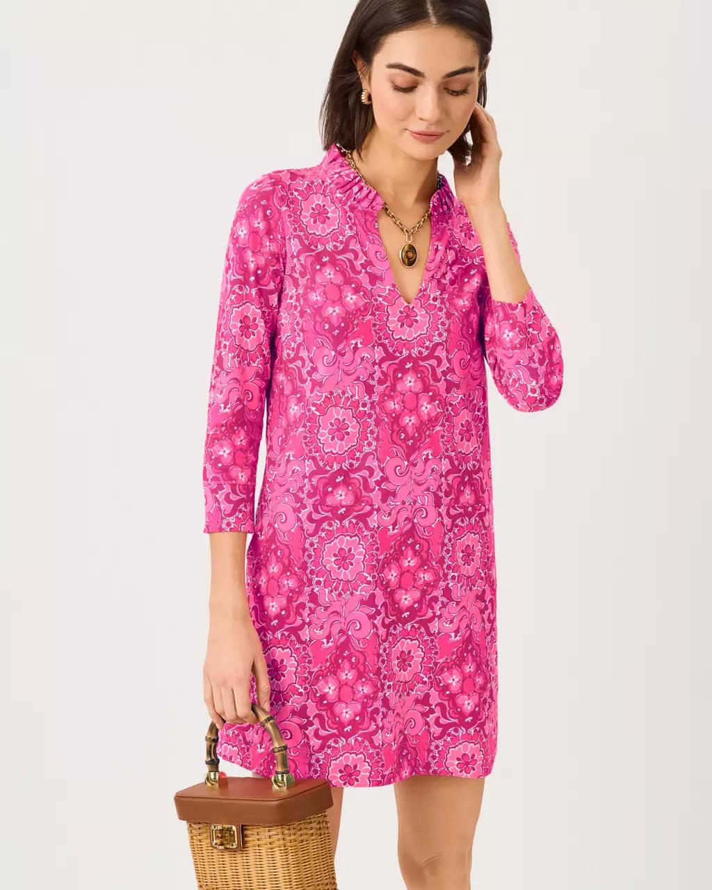 Annelie Dress - Pink Aster