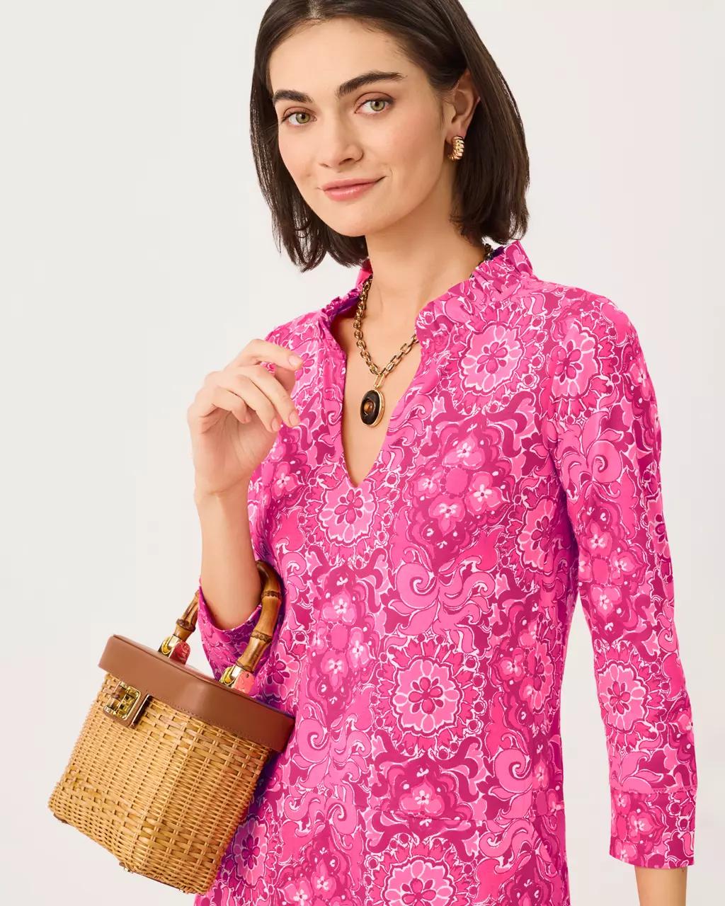 Annelie Dress - Pink Aster