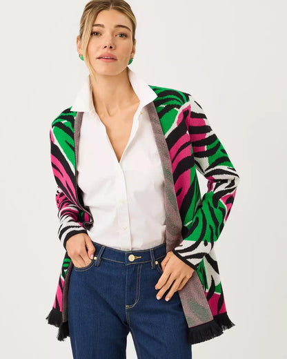 Noble Jacquard Cardigan - Coconut