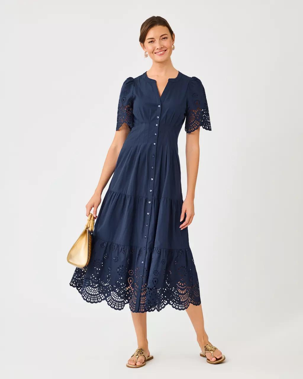 Wayland Midi Dress - Low Tide Navy