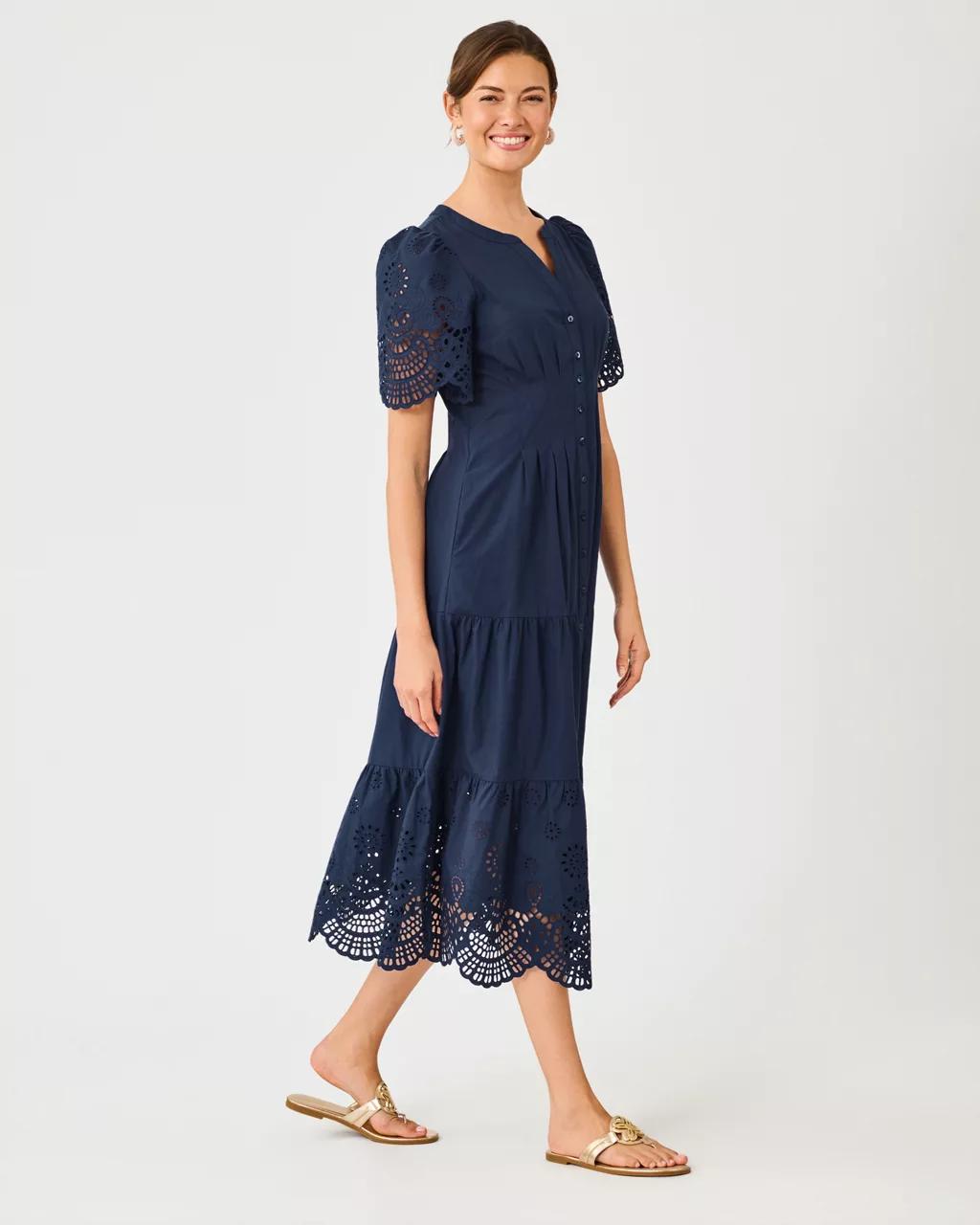 Wayland Midi Dress - Low Tide Navy