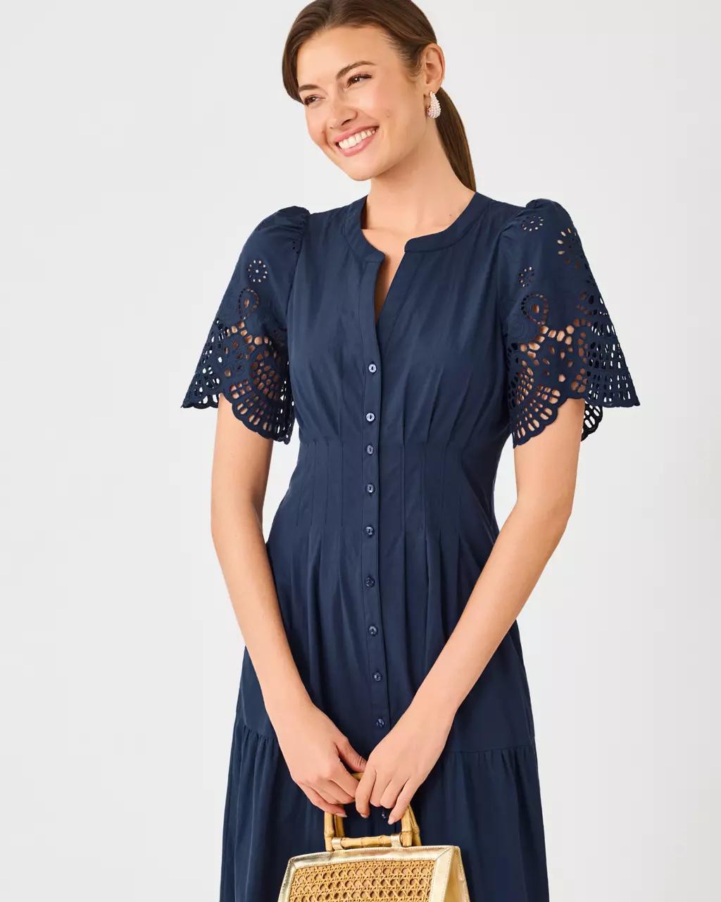 Wayland Midi Dress - Low Tide Navy