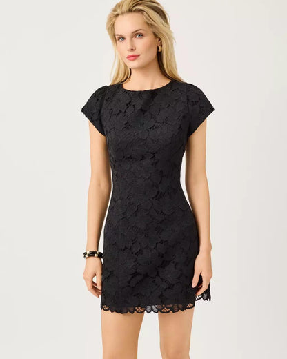 Jules Short Sleeve Romper - Noir