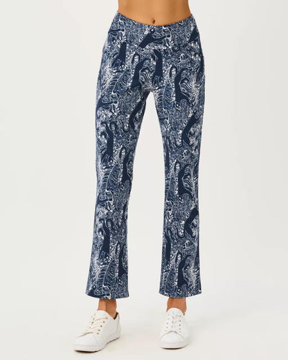 UPF 50+ Luxletic 28" Corso Kick Flare Pant - Low Tide Navy