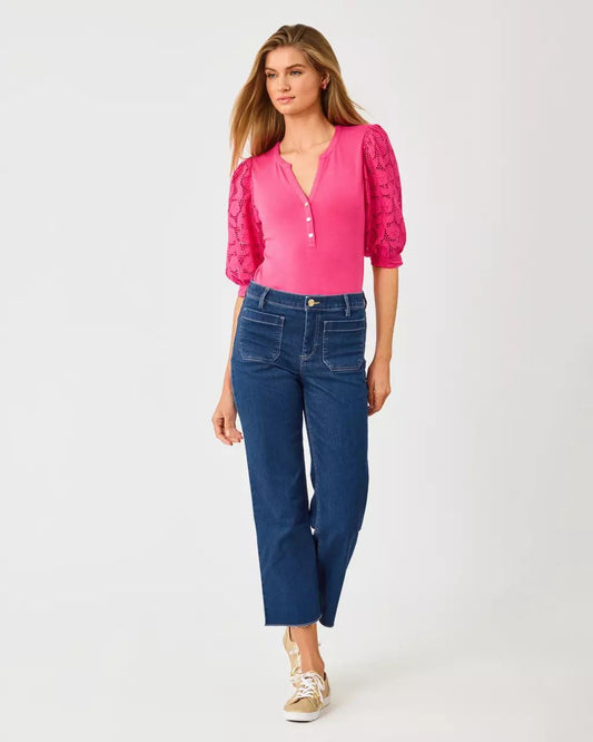 27" Harleen High Rise Crop Jean - Medium Wash