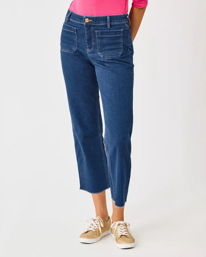 27" Harleen High Rise Crop Jean - Medium Wash