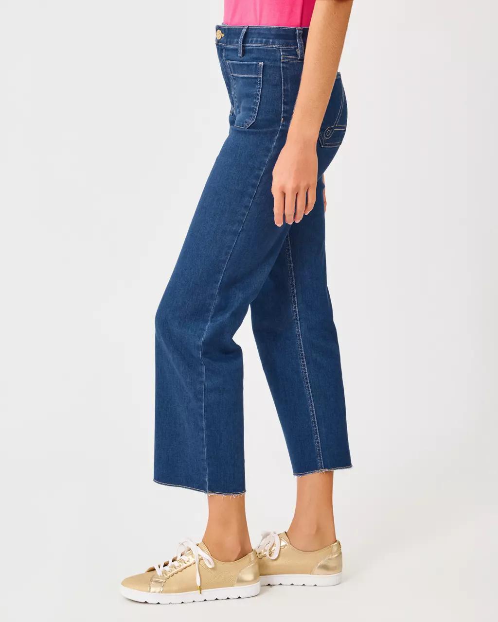 27" Harleen High Rise Crop Jean - Medium Wash
