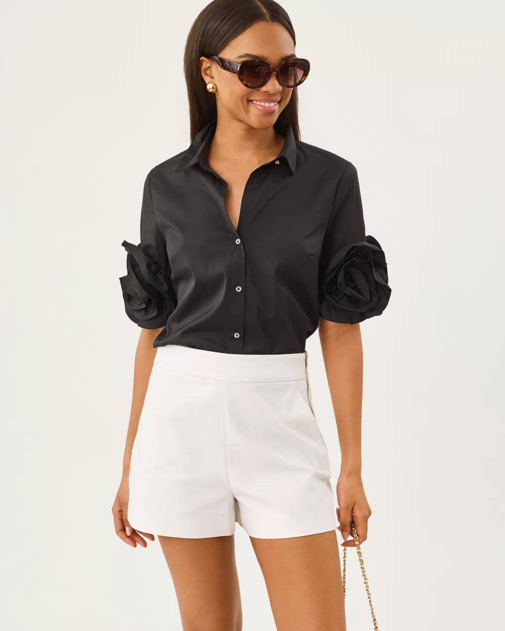 The Flower Lilly Shirt - Noir