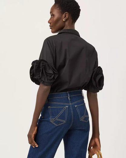 The Flower Lilly Shirt - Noir