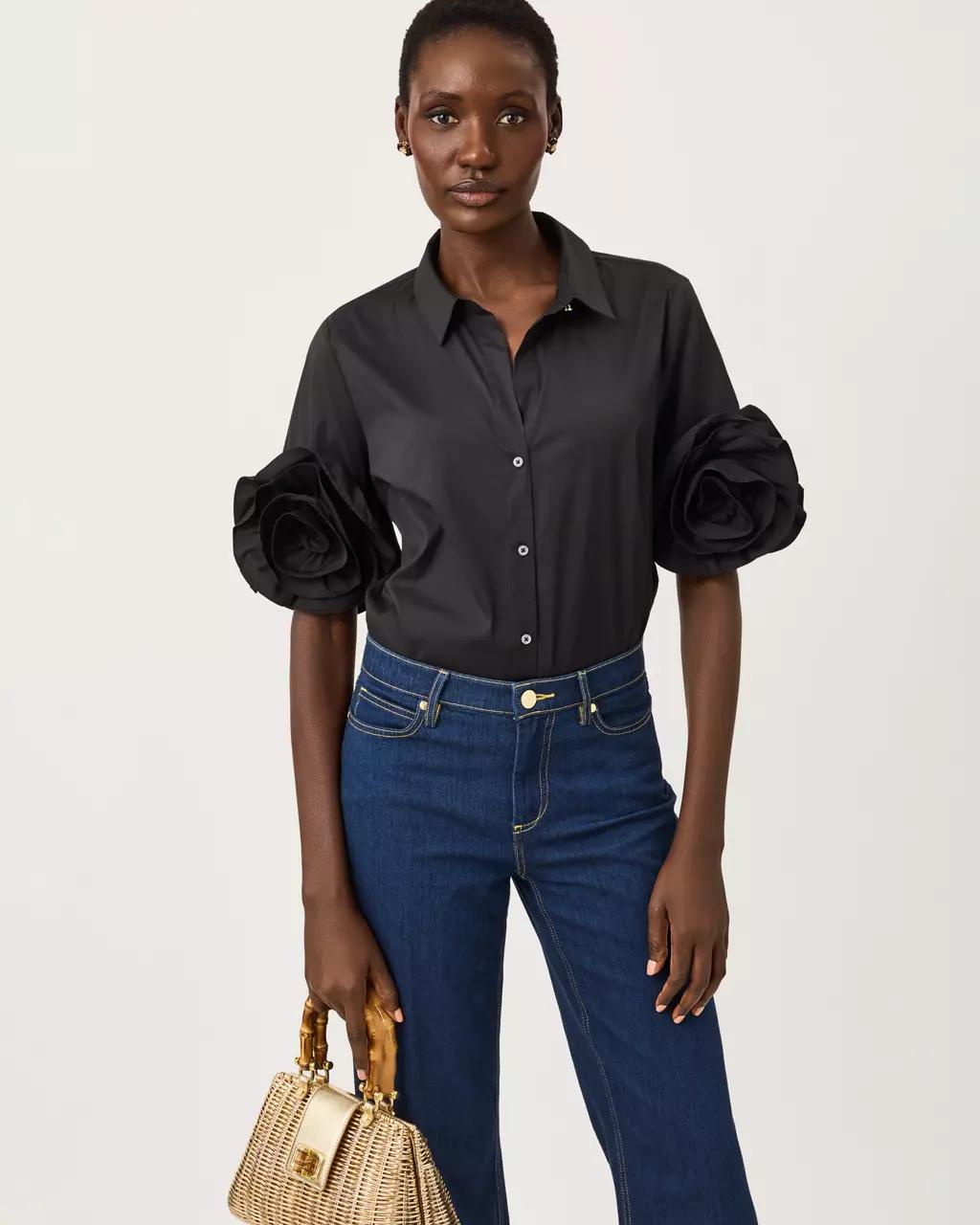 The Flower Lilly Shirt - Noir