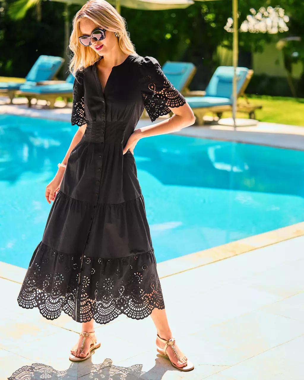 Wayland Midi Dress - Noir
