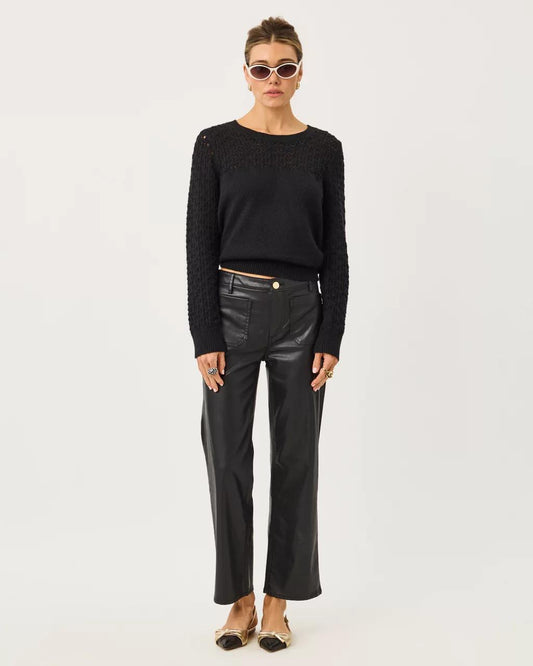 27" Harleen High Rise Coated Jean - Noir