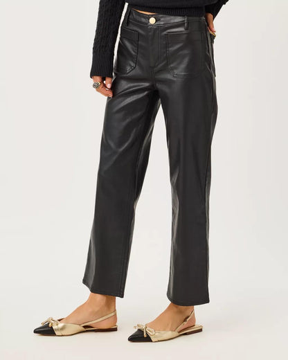 27" Harleen High Rise Coated Jean - Noir