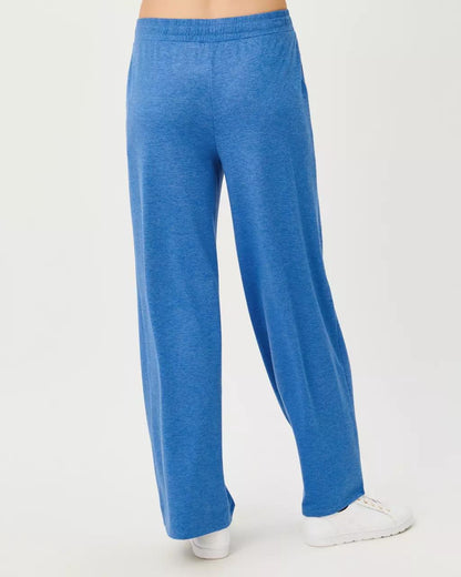 UPF 50+ Callie 30" Wide Leg Pant - Heathered Merriweather Blue