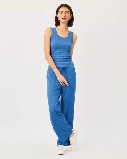 Marsaille Scoop Neck Tank - Heathered Merriweather Blue