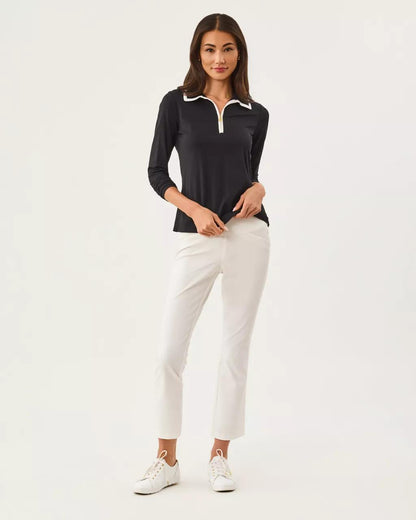 UPF 50+ Luxletic Frida Half Zip Polo - Noir