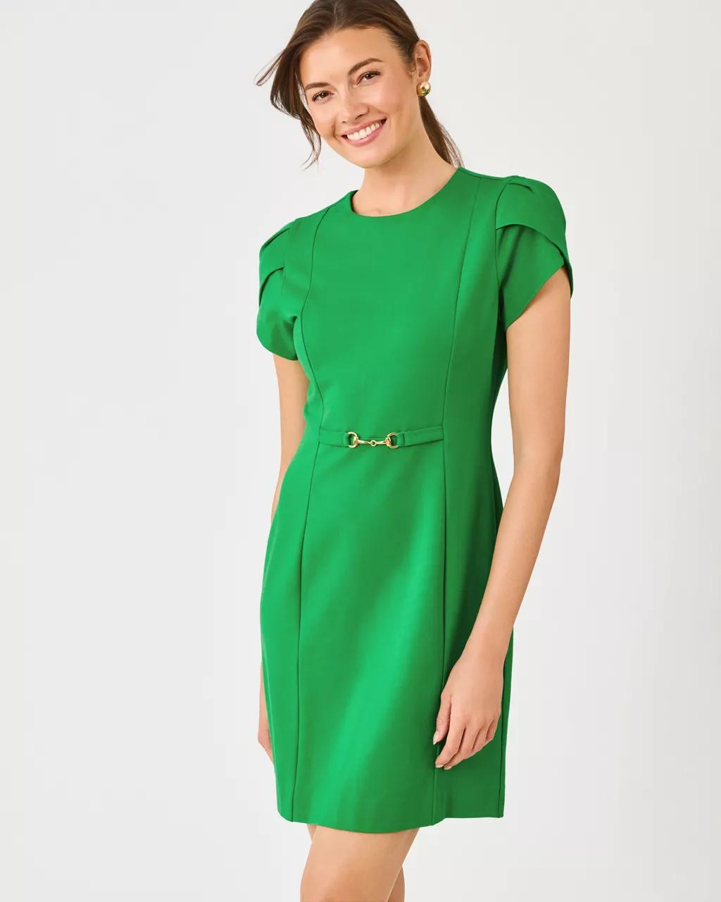 Adair Shift Dress - Ivy Green