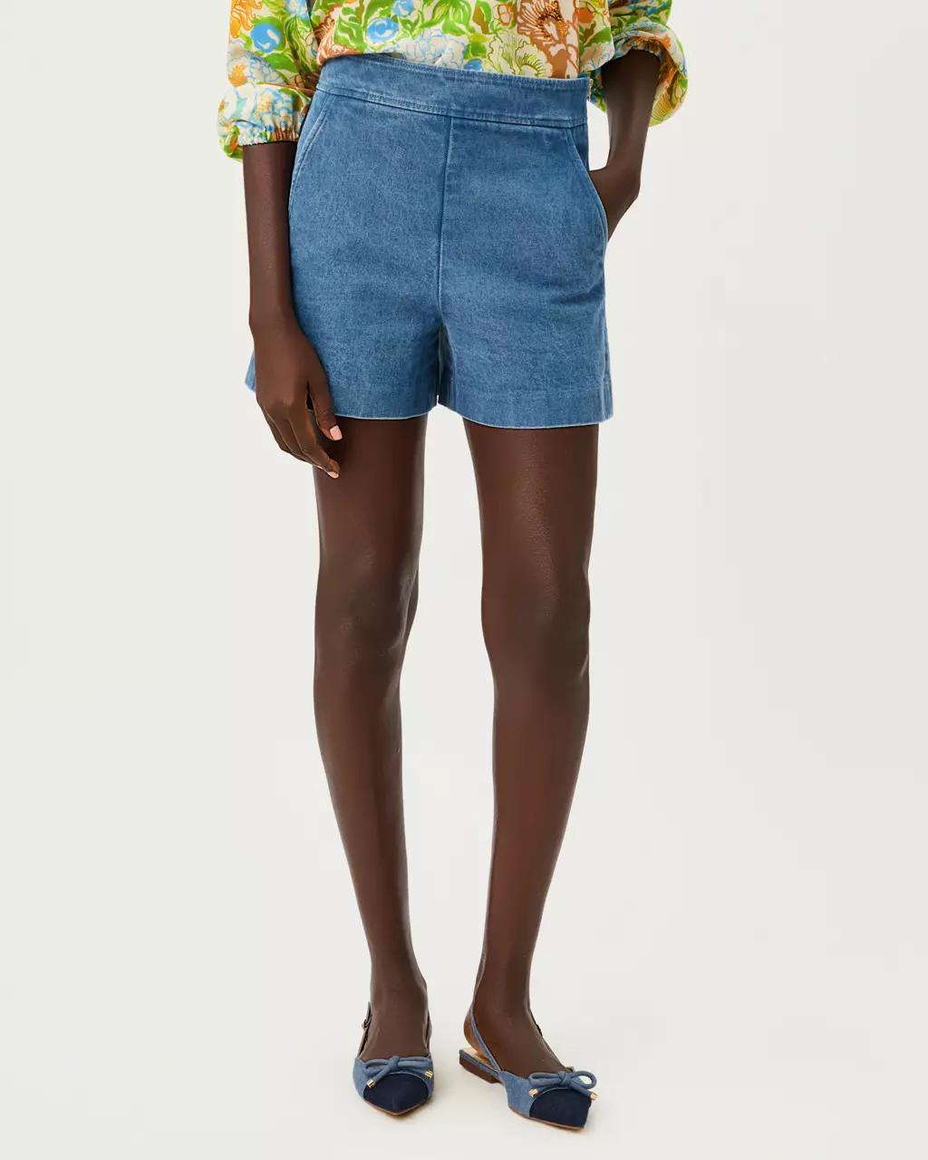 4" Sarissa Stretch Denim Short - Sympeony Wash