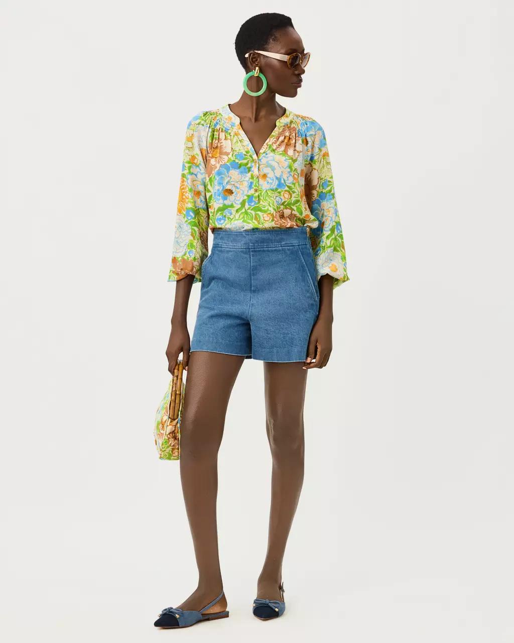 4" Sarissa Stretch Denim Short - Sympeony Wash