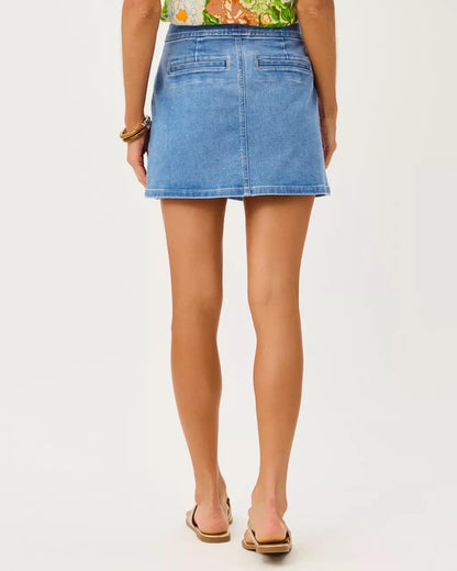 Colette Stretch Denim Mini Skirt - Rosanna Wash