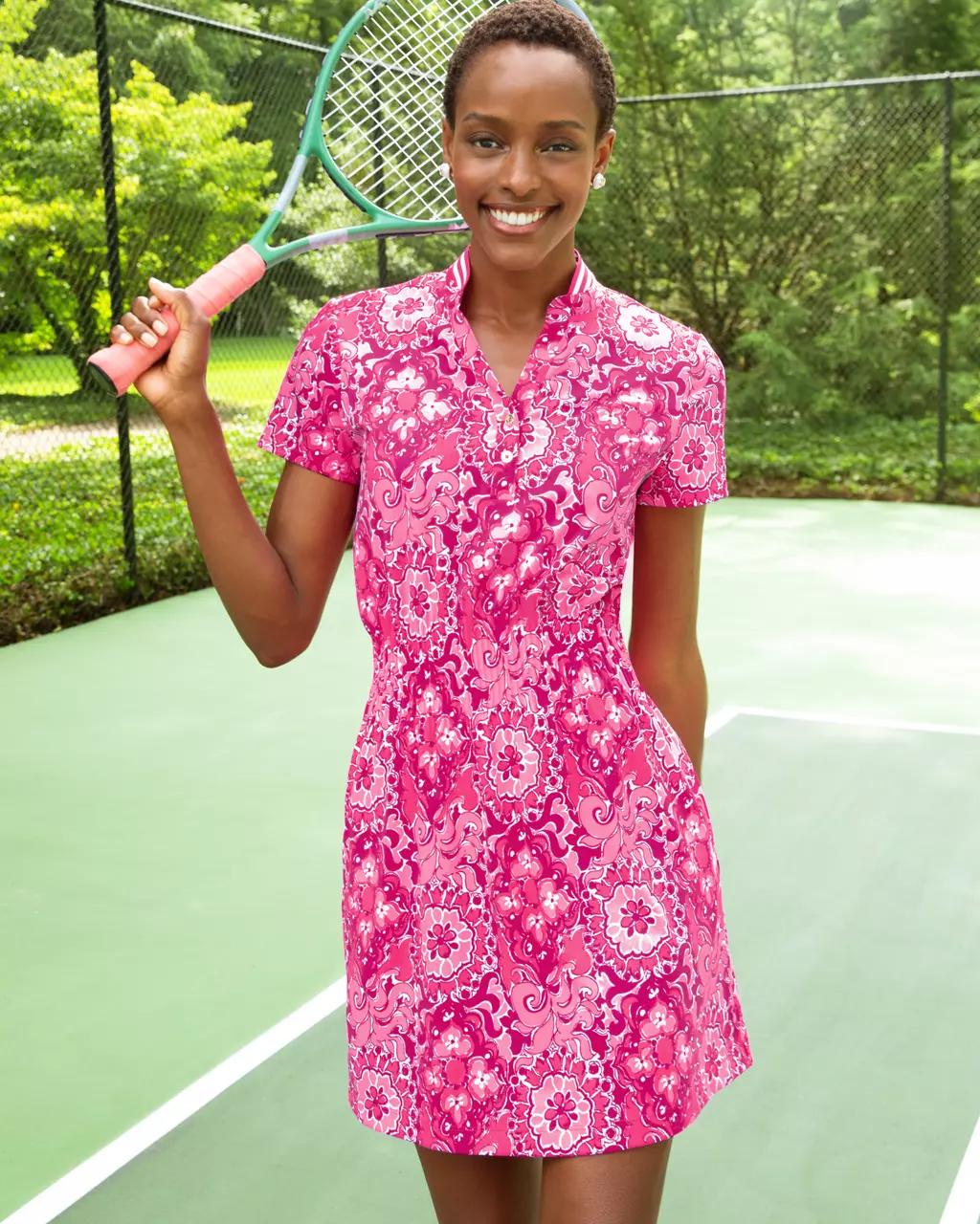 UPF 50+ Luxletic Love Active Dress - Pink Aster