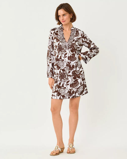 Irella Caftan Dress - Resort White