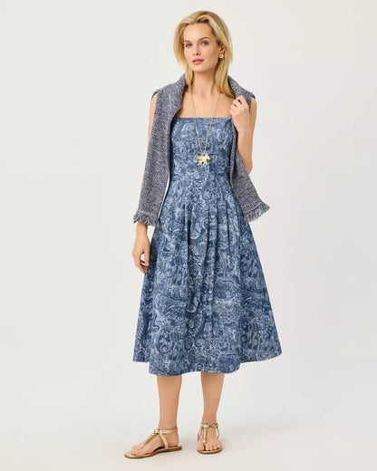 Calloway Midi Dress - Indigo
