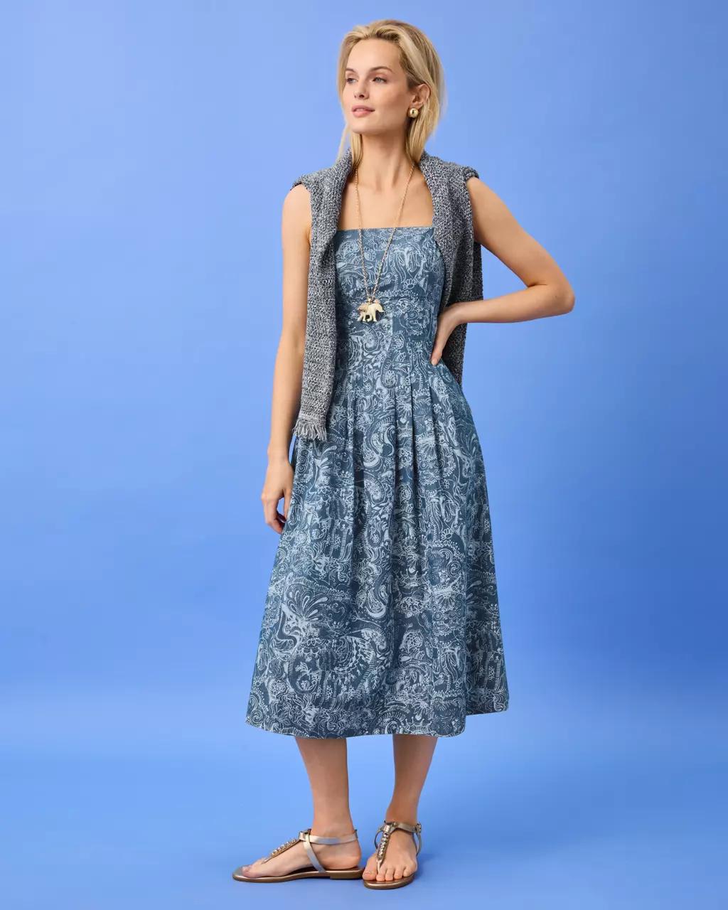 Calloway Midi Dress - Indigo