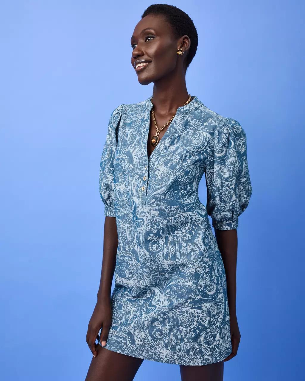 Mialeigh Dress - Indigo